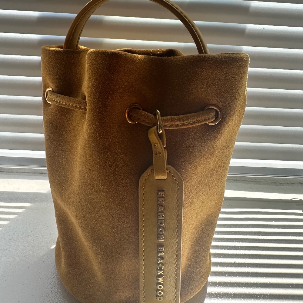Brandon Blackwood Mustard Yellow Kamal Bucket Bag